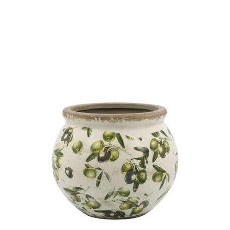 Olive Planter w. olive pattern