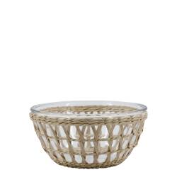 Bowl w. wicker basket