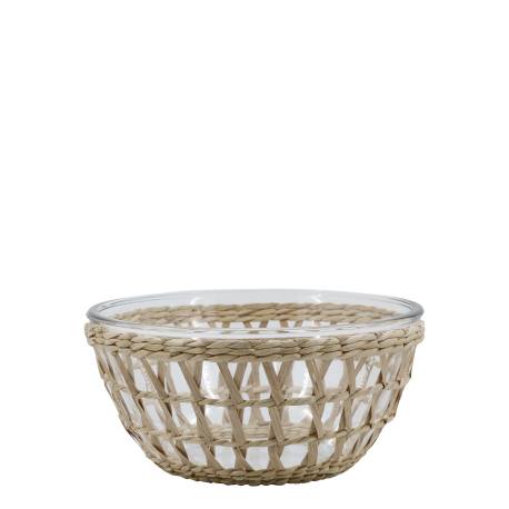 Bowl w. wicker basket