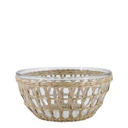 Bowl w. wicker basket