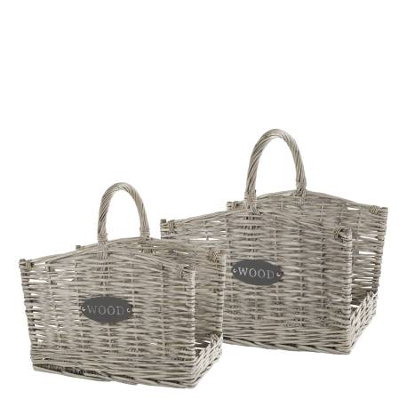 French Basket w. handles set of 2