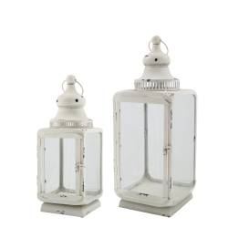 Lantern w. grooves set of 2