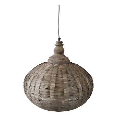 Lamp in wickered rattan