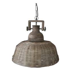 Lamp in wickered rattan