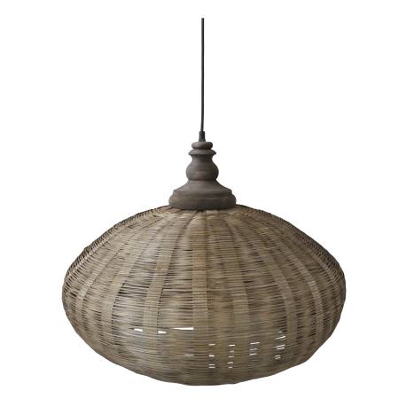 Lamp in wickered rattan