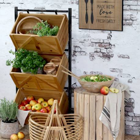 Drewniane Skrzynie Na Stojaku Chic Antique
