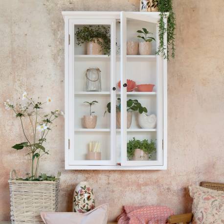 Biała Witryna Ścienna Chic Antique Marsylia