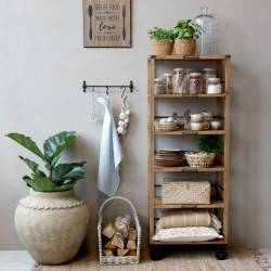 Drewniany Regał Na Kółkach Chic Antique B