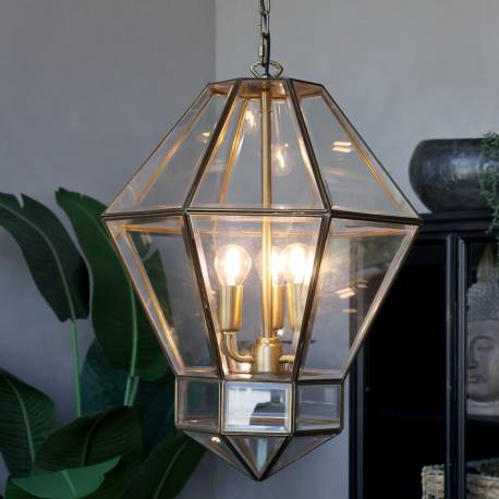 Szklany Żyrandol Chic Antique