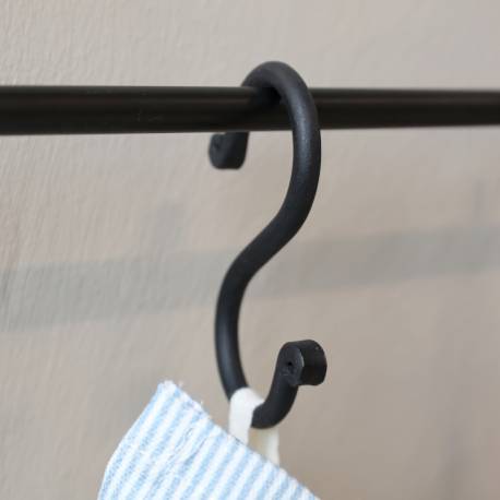 Wieszaczek Haczyk Kształt S Chic Antique Czarny B