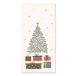 Napkin w. Christmas tree & presents
