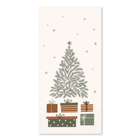 Napkin w. Christmas tree & presents