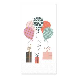 Napkin w. ballons & presents