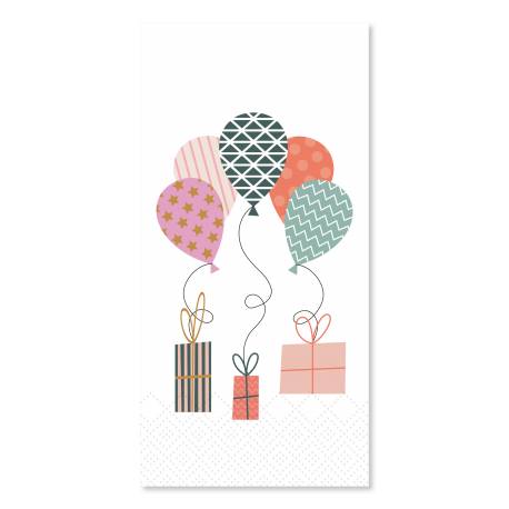 Napkin w. ballons & presents