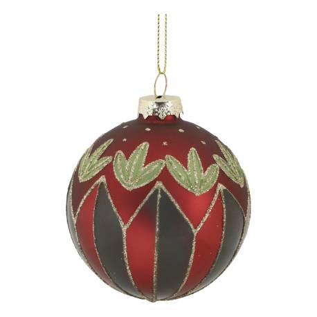 Christmas Bauble w. leaves
