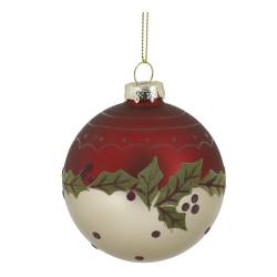Christmas Bauble w. holly