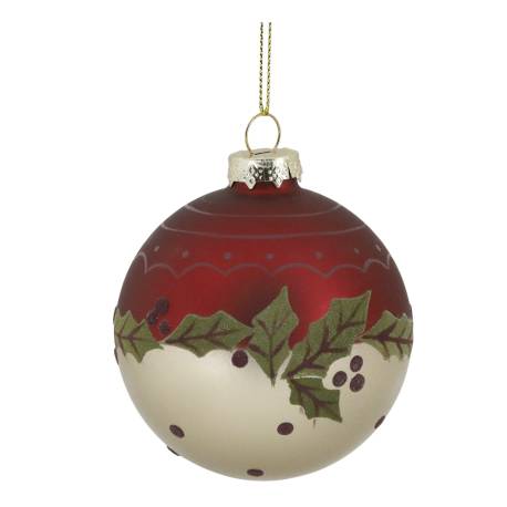 Christmas Bauble w. holly