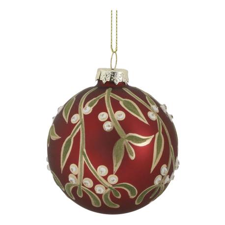 Christmas Bauble w. mistletoe