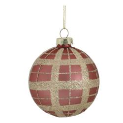 Christmas Bauble w. check pattern