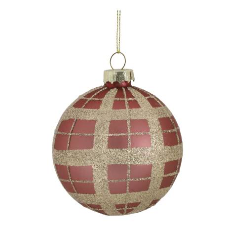 Christmas Bauble w. check pattern