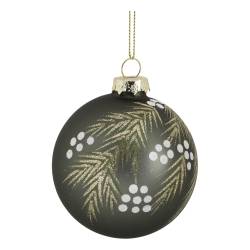 Christmas Bauble w. fir & berries