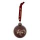 Anniversary Christmas Bauble w. velvet ribbon