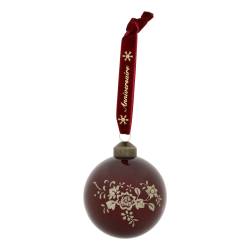 Anniversary Christmas Bauble w. velvet ribbon