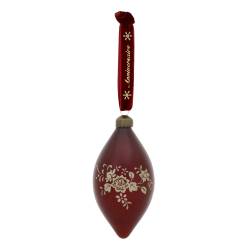 Anniversary Christmas Bauble w. velvet ribbon
