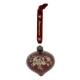Anniversary Christmas Bauble w. velvet ribbon