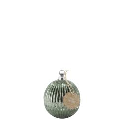Candle Christmas bauble w. grooves