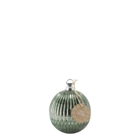 Candle Christmas bauble w. grooves