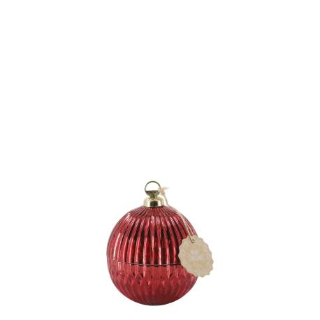 Candle Christmas bauble w. grooves