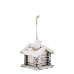 Vintage Ski Cabin w. glitter
