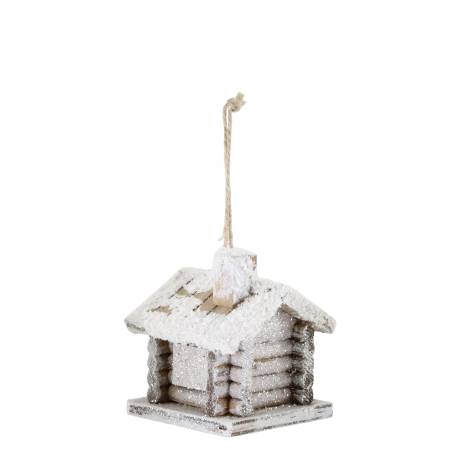 Vintage Ski Cabin w. glitter