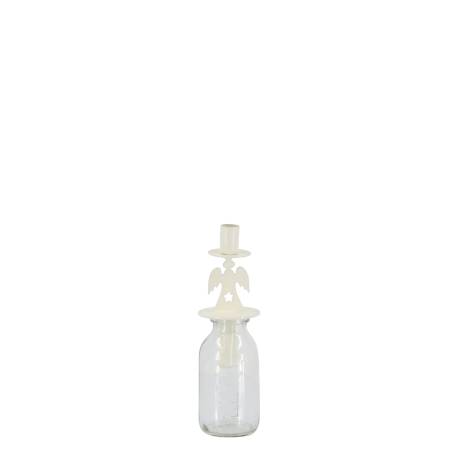 Bottle w. candleholder angel