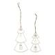 Fil de fer Christmas Tree set of 2