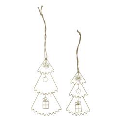 Fil de fer Christmas Tree set of 2