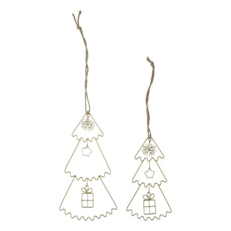 Fil de fer Christmas Tree set of 2