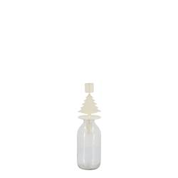 Bottle w. candleholder Christmas tree