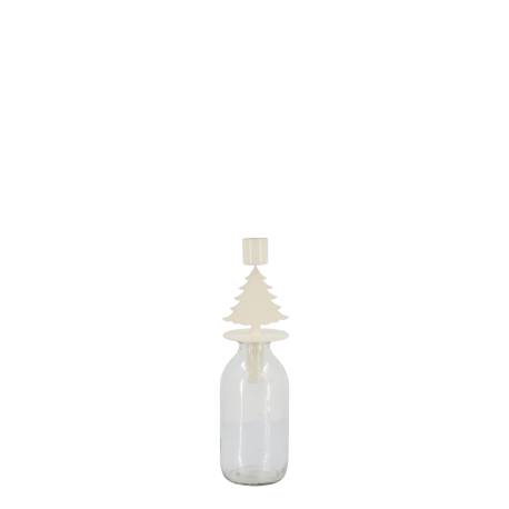 Bottle w. candleholder Christmas tree