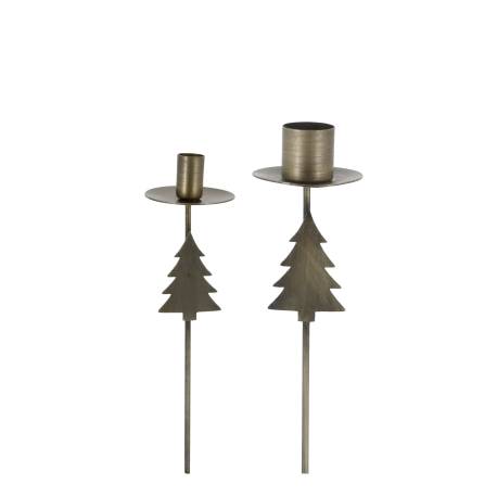 Spear w. Christmas trees set of 2