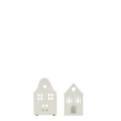Candlestick houses set of 2