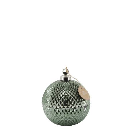 Candle Christmas bauble w. pattern