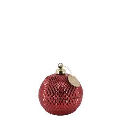 Candle Christmas bauble w. pattern