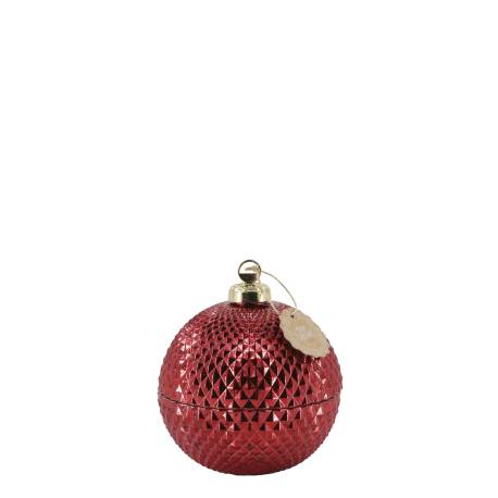 Candle Christmas bauble w. pattern