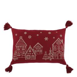 Aix Pillowcase w. tassels & houses