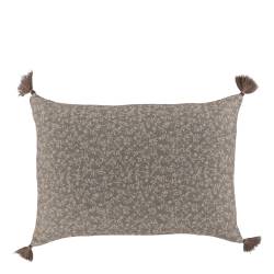 Aix Pillowcase w. tassels & flower pattern