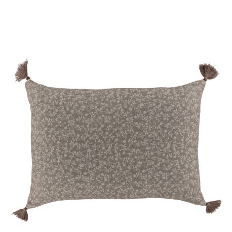 Aix Pillowcase w. tassels & flower pattern