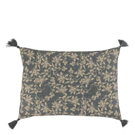 Aix Pillowcase w. tassels & leaf pattern