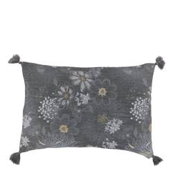 Aix Pillowcase w. tassels & flower pattern